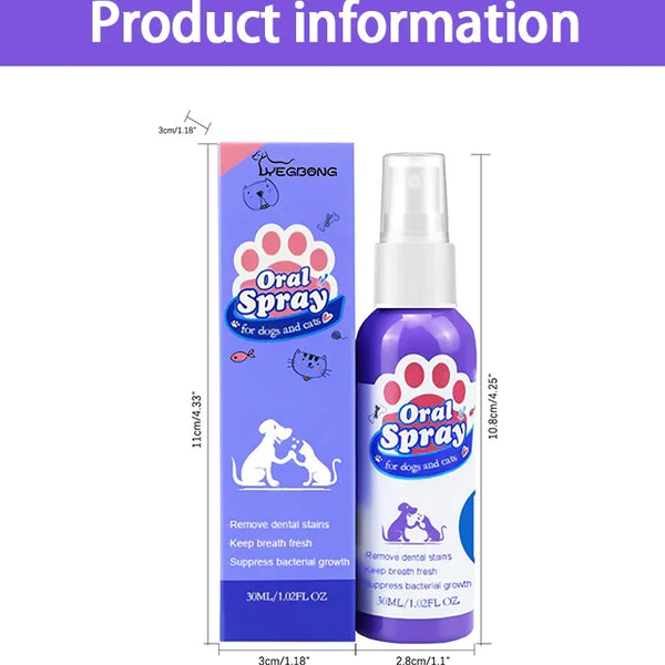 Paw care ™ Oral Spray, 🦷Teeth Cleaning Spray for Dogs & Cats🔥(BUY 1 GET 1 FREE OFFER )🔥