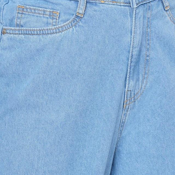 simplesip, ,High Waisted Wideleg  Baggy Jeans , Light Blue