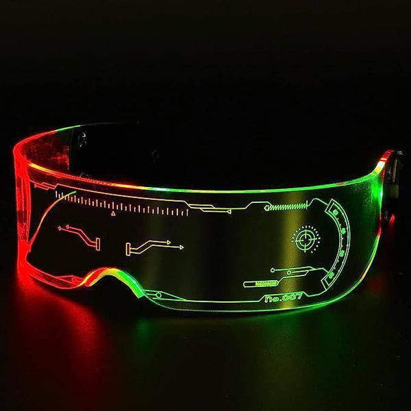 Led Glasses Light Up Glasses Led Visor Glasses 7 colors and 5 modes, Luminous Glasses for Halloween Cosplay Party Bar