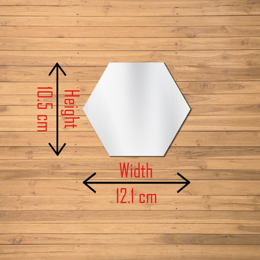 SimpleSip™ Acrylic Hexagon Mirror Wall Stickers ( Pack Of 32 )