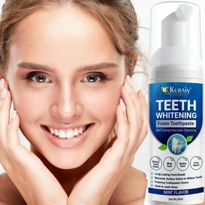 KURAIY Toothpaste Whitening Foam Natural Mouth Wash.