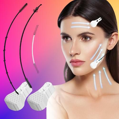 Face Lifting Wrinkles Tape 40PCS,Instant Face Neck and Eye Lifting sticker With Lifting Ropes Elastic Waterproof,V-line Makeup Tool to Hide Facial...